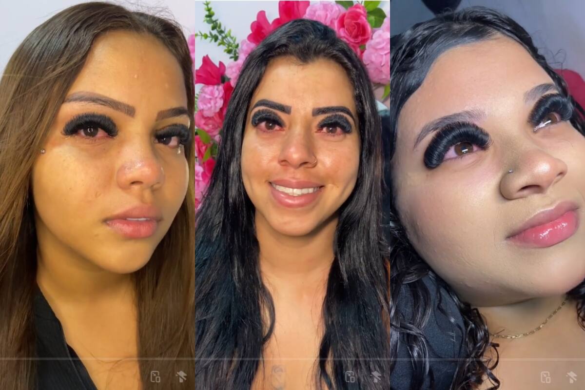 Polémica en TikTok: estilista causa revuelo por sus peculiares extensiones de pestañas