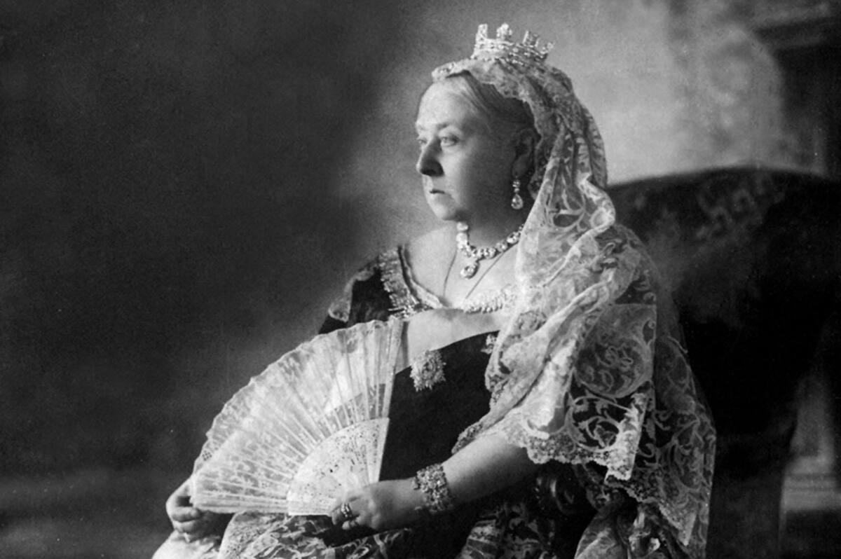20th JUNE: On this day in 1837 William IV died and his niece Victoria became Queen of England at the age of 18. QUEEN VICTORIA - DIAMOND JUBILEE PORTRAIT. 1897.
