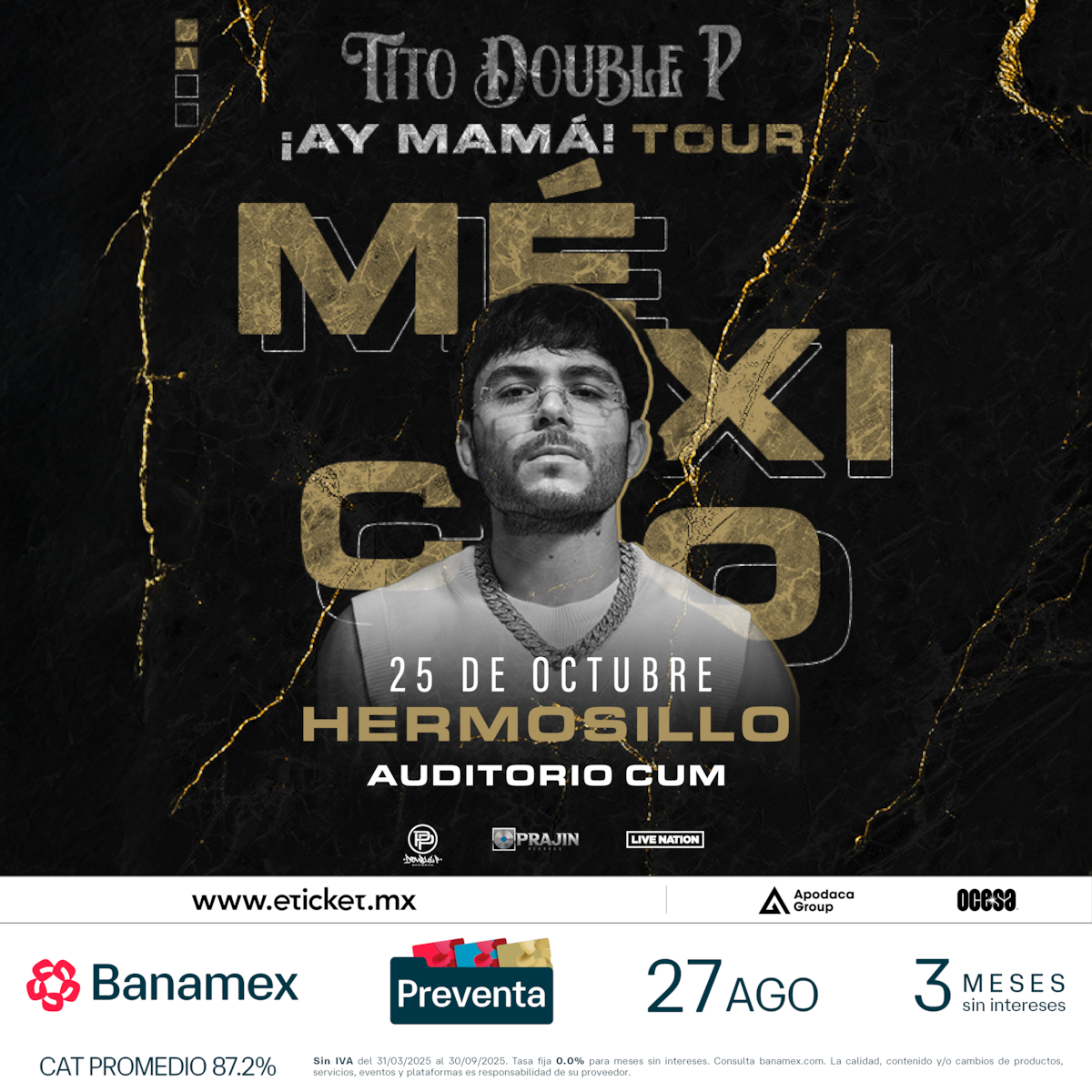 Tito Double P viene a Hermosillo / Cortesía