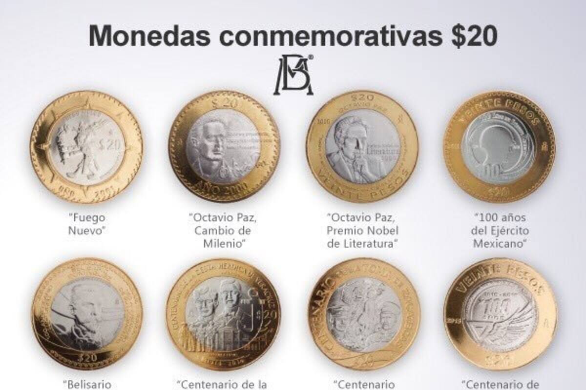 Banxico lanza monedas de 20 pesos conmemorativas