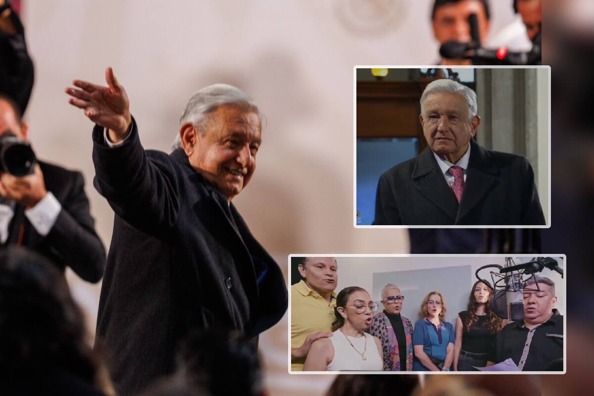 AMLO llora con canción inédita de despedida que le presentaron de sorpresa en la mañanera (VIDEO)