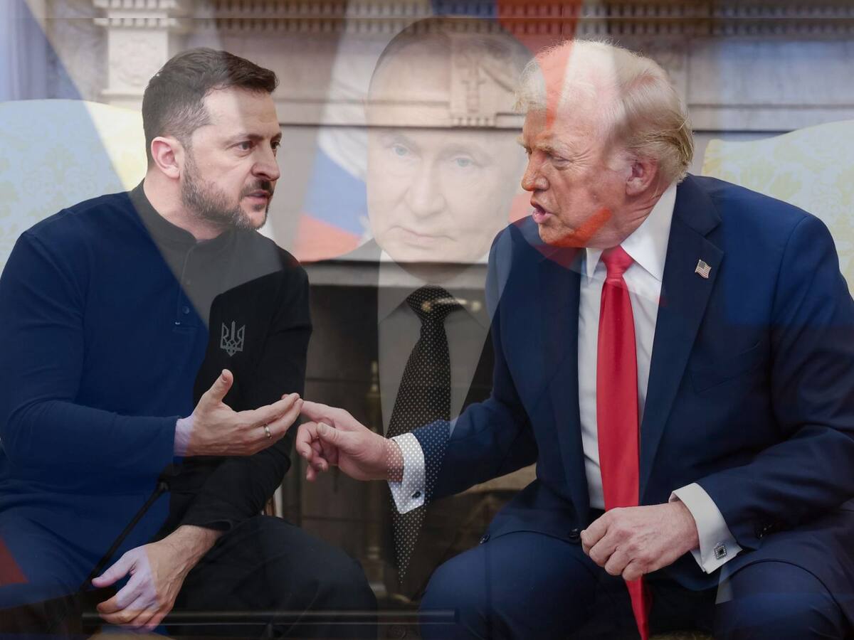 Trump y Zelenski mantienen posturas distintas ante la guerra Rusia-Ucrania. | Crédito: REUTERS/Editada con Canva