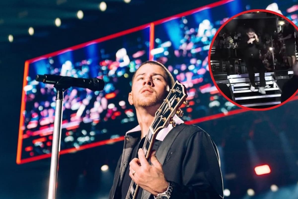 Nick Jonas huye del escenario en Praga tras ser apuntado con un láser