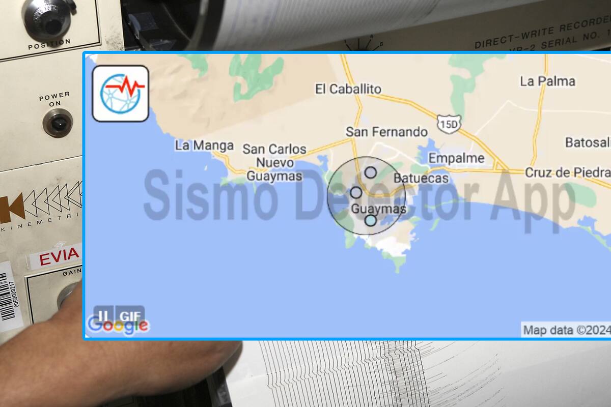 Reportan sismo en Guaymas preliminar de 4.7 grados; se siente Empalme