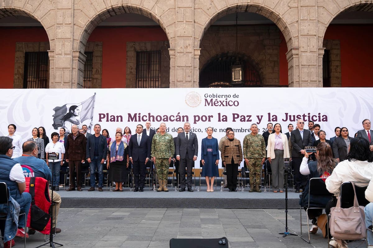 La presidenta Claudia Sheinbaum presentó el Plan Michoacán. | Crédito: Presidencia