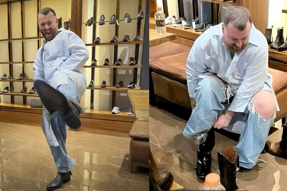 Captan a Sam Smith comprando exclusivas botas durante su visita a León, Guanajuato