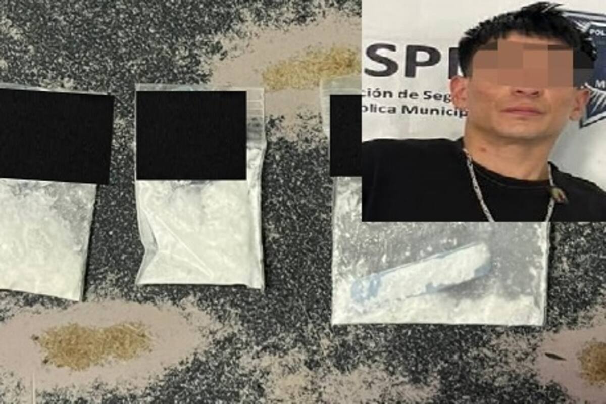 Cae en Valle del Pedregal con “cristal” tras ser detenido por manejar a exceso de velocidad