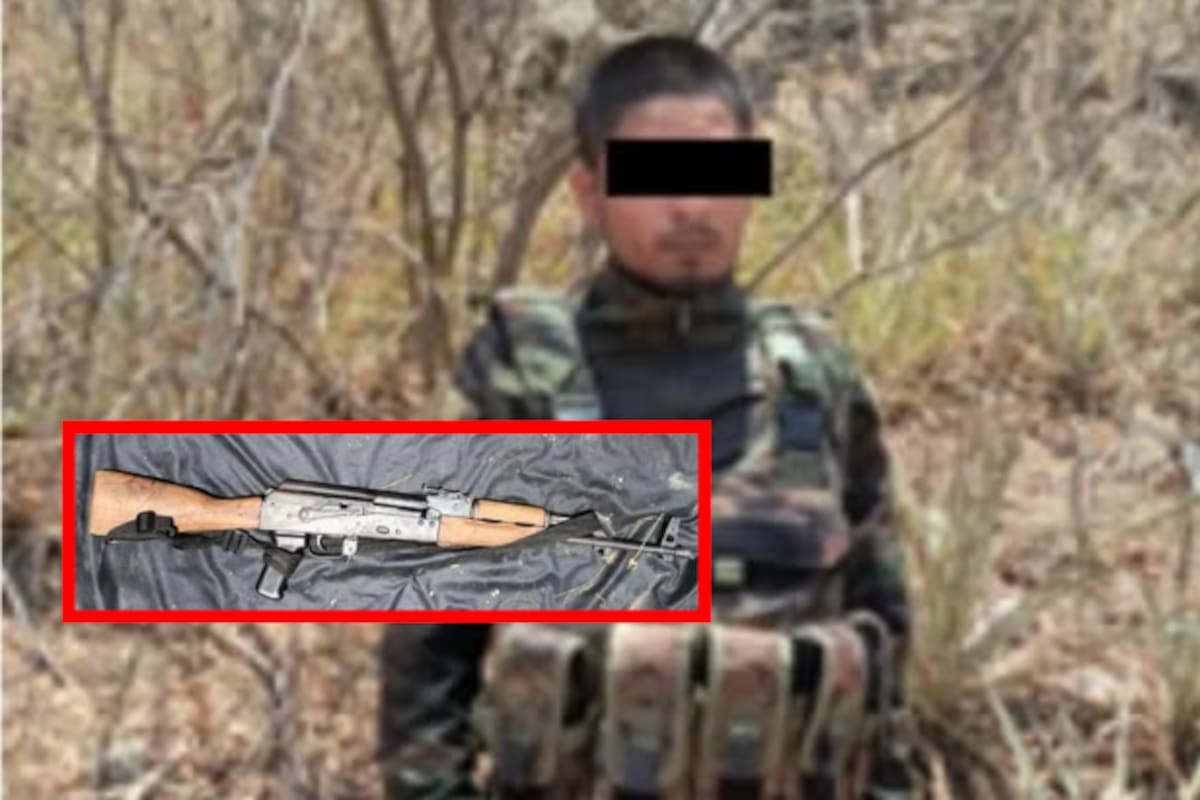 Capturan a civil vestido como militar con arsenal y ropa táctica en zona rural de Culiacán