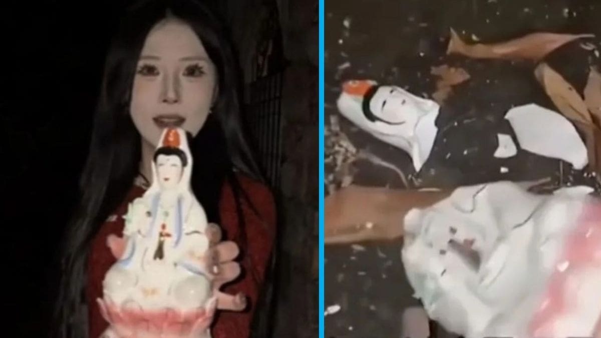 Impacta muerte de influencer paranormal que destruyó estatua “maldita”; usuarios dicen “karma”