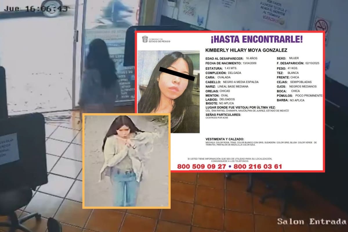 Buscan a Kimberly Moya en Naucalpan, Estado de México; autoridades analizan videos de seguridad, realizan cateos e investigan a sospechosos