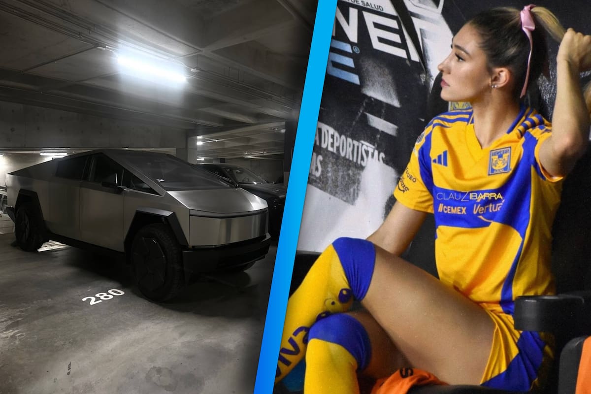 Tatiana Flores, suplente de Tigres Femenil, causó polémica por presumir una Cybertruck