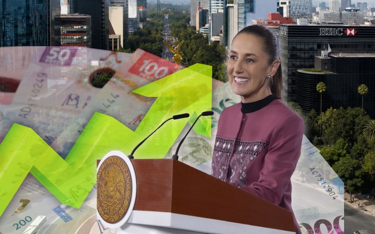 México evita dos trimestres consecutivos de caída: economía crece 1.5% entre abril y junio, supera previsiones y se apoya en exportaciones y servicios. | Crédito: Presidencia/ChatGPT