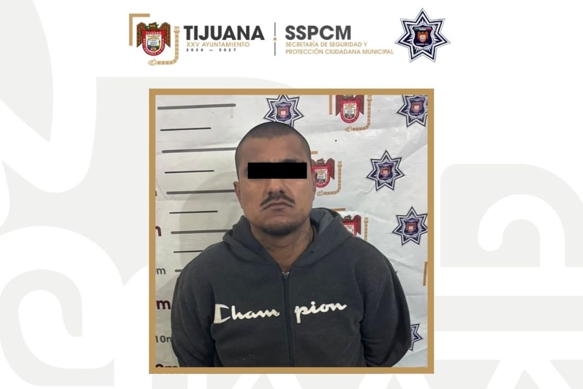 Asegura Policía Municipal de Tijuana a presunto responsable de homicidio en la Zona Centro