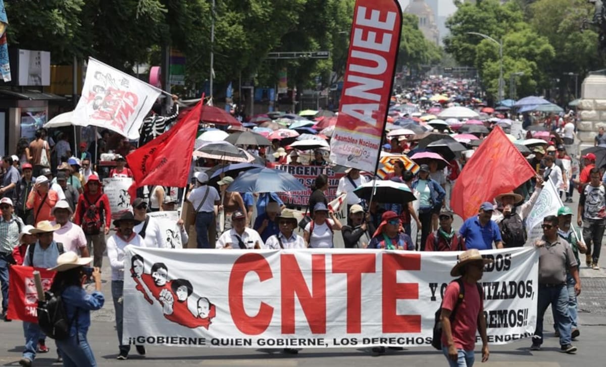 CNTE Sección 9 anuncia receso en paro de labores. Foto: Especial (El Universal)