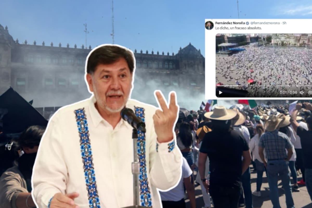 Fernández Noroña califica de “fracaso absoluto” la marcha en el Zócalo mientras que enfrentamientos dejan al menos 40 policías lesionados