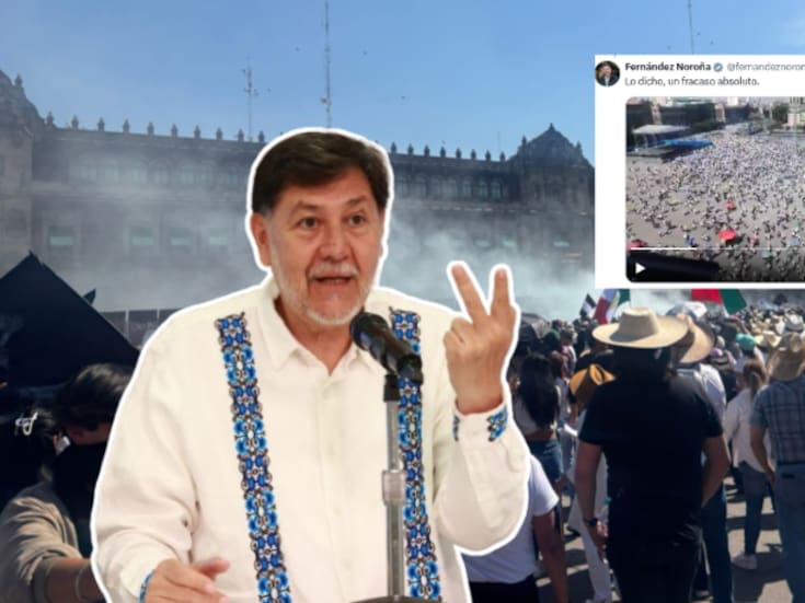 Fernández Noroña califica de “fracaso absoluto” la marcha en el Zócalo mientras que enfrentamientos dejan al menos 40 policías lesionados