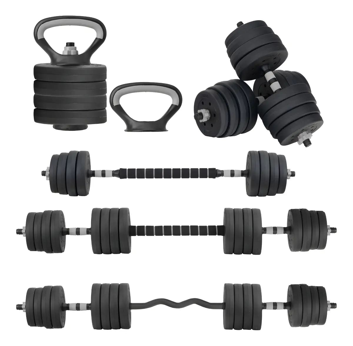 Set de mancuernas y pesa rusa ajustable de 40 kg | Mercado Libre