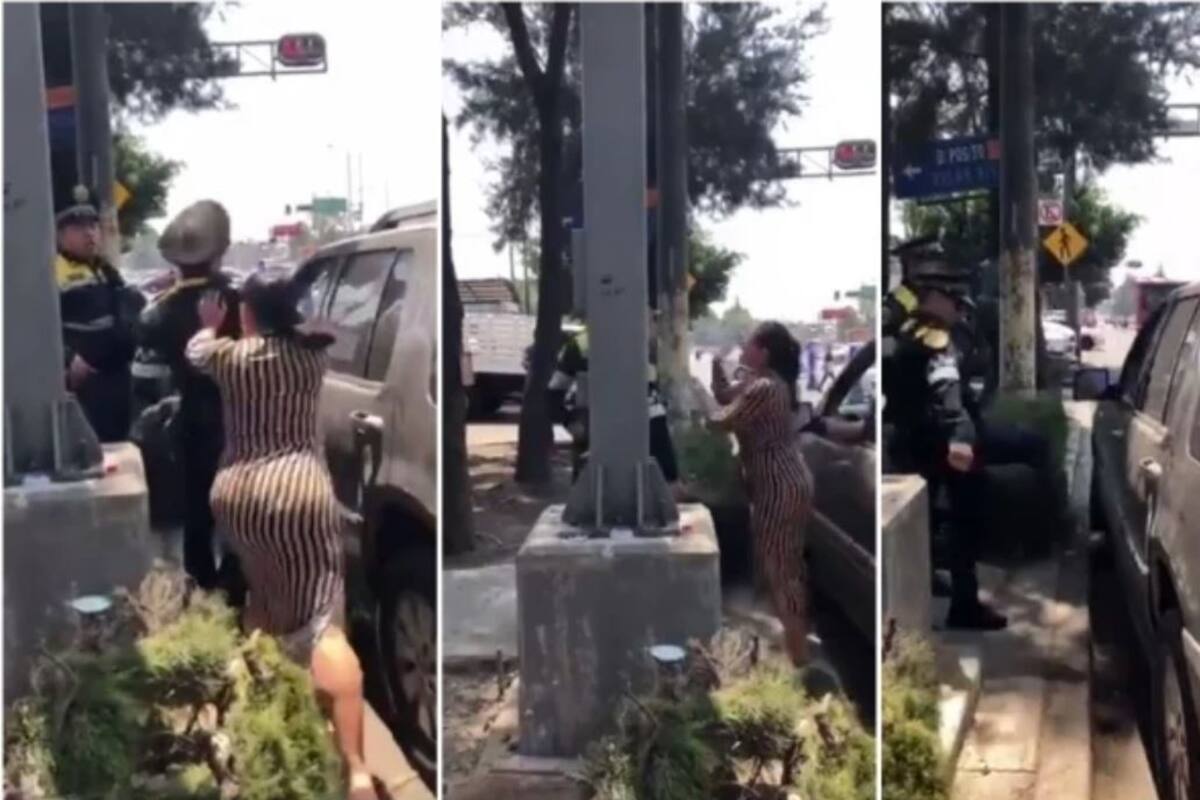 VIDEO: Mujer cachetea a policía en CDMX; así le responden