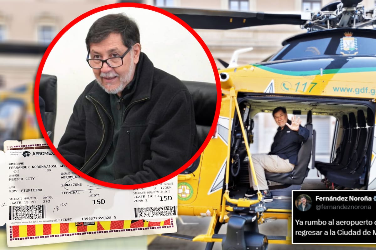 Noroña se toma foto en un helicóptero italiano y dice que “va rumbo al aeropuerto”; se burla de usuarios que “dicen barbaridades” y “ya no piensan”