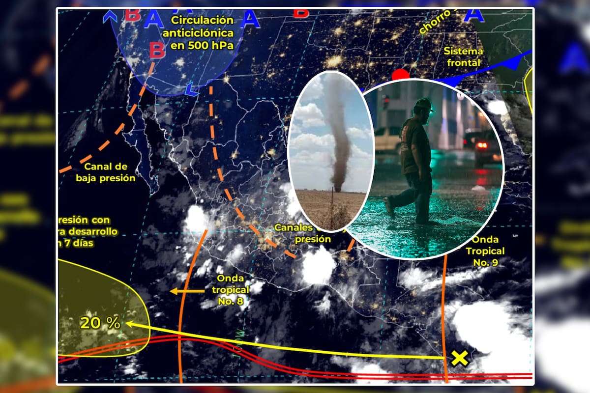 Clima hoy 11 de julio en México: Pronostican torbellinos al Norte y lluvias por onda tropical