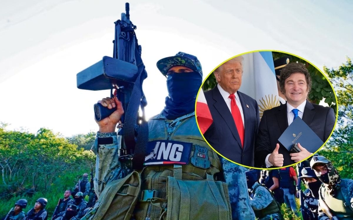 Argentina, bajo Javier Milei, designa al CJNG como organización terrorista y sigue el modelo de Donald Trump en EEUU al habilitar sanciones financieras y restricciones operativas contra el cártel. | Crédito: AP/El Universal