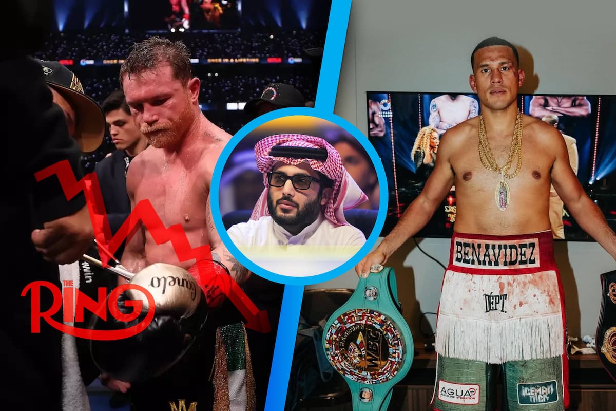 Por primera vez en años ‘Canelo’ Álvarez queda fuera del ranking libra por libra de The Ring, compañía de Turki Alalshikh; mientras que David Benavidez si aparece en el TOP 10