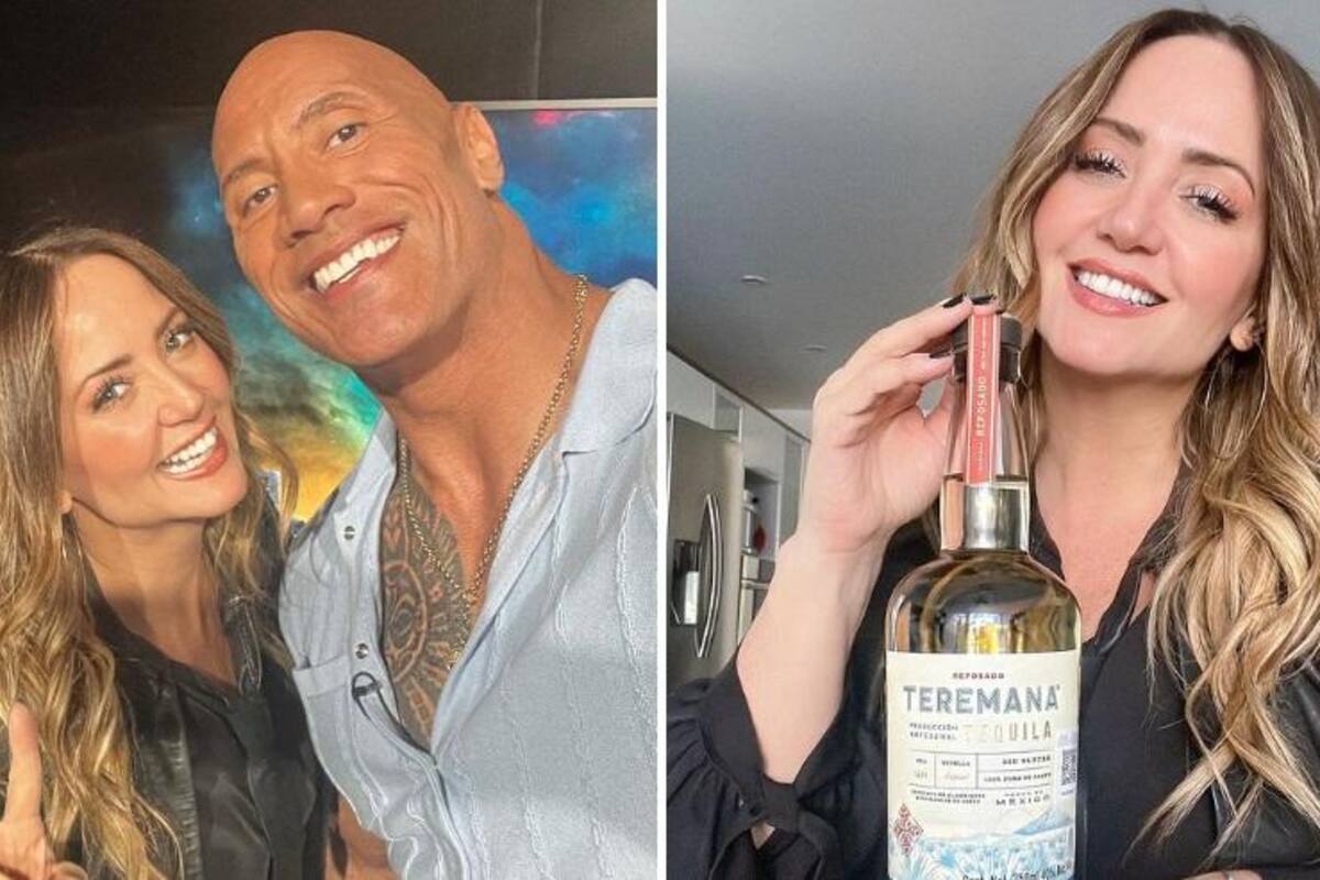 Andrea Legarreta presume su encuentro con 'La Roca'