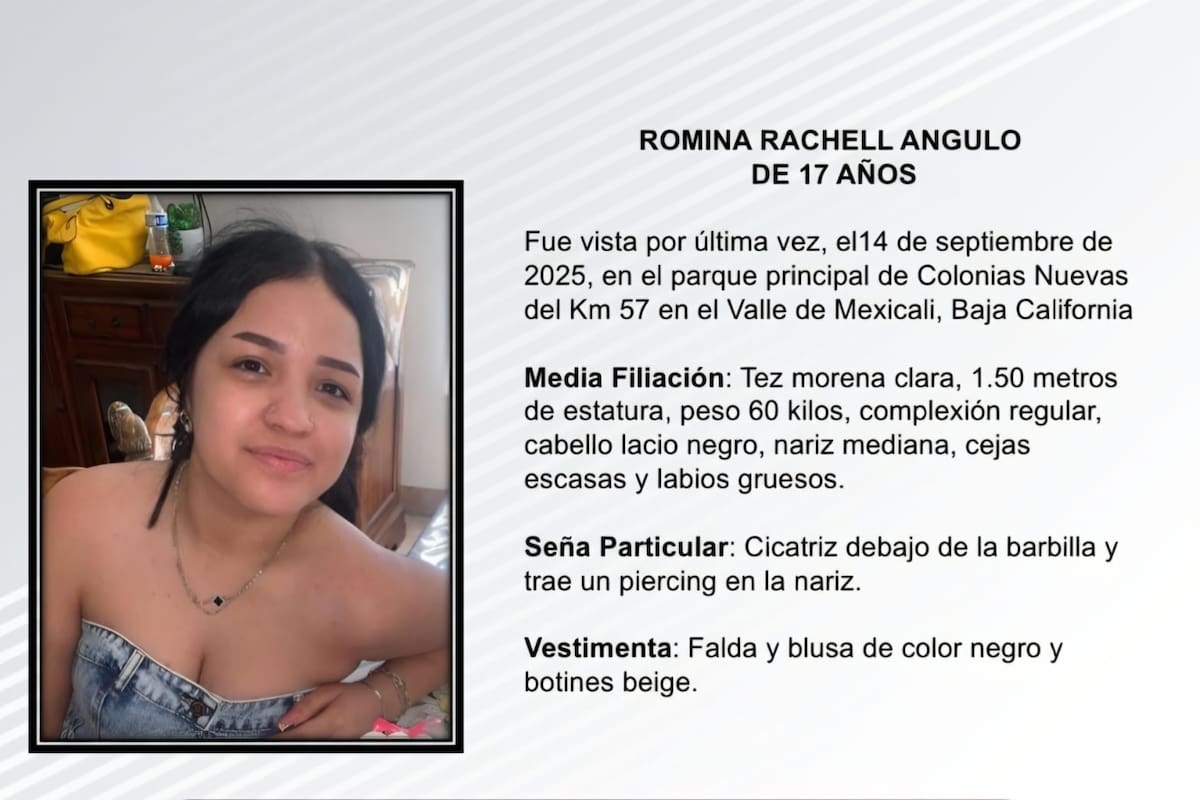 Se solicita ayuda para localizar a Romina Rachell Angulo