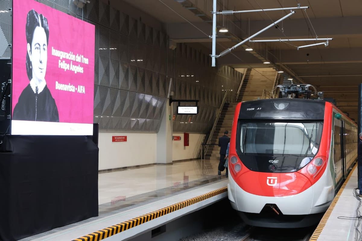 El Tren Felipe Ángeles es la nueva conexión ferroviaria entre Buenavista y el AIFA. | Foto: Especial.