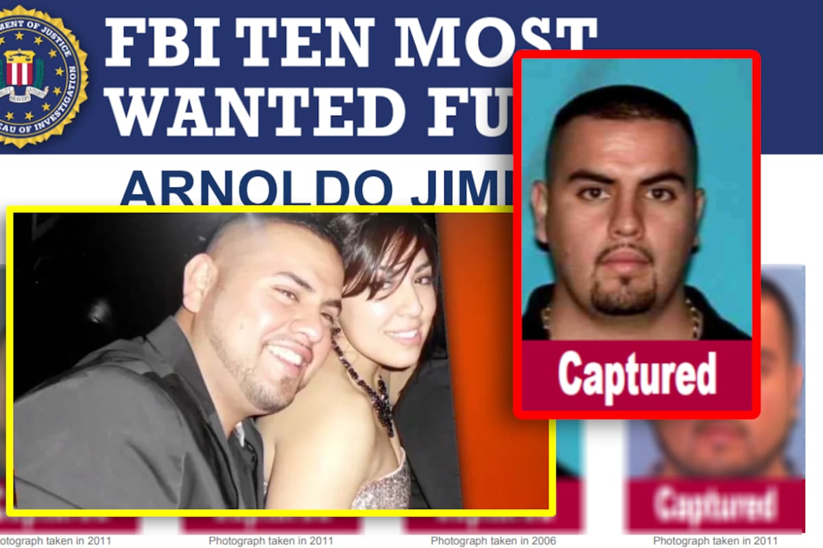 Capturan al mexicano Arnoldo Jiménez; mató a su esposa el día de su boda y estaba entre los 10 más buscados por el FBI