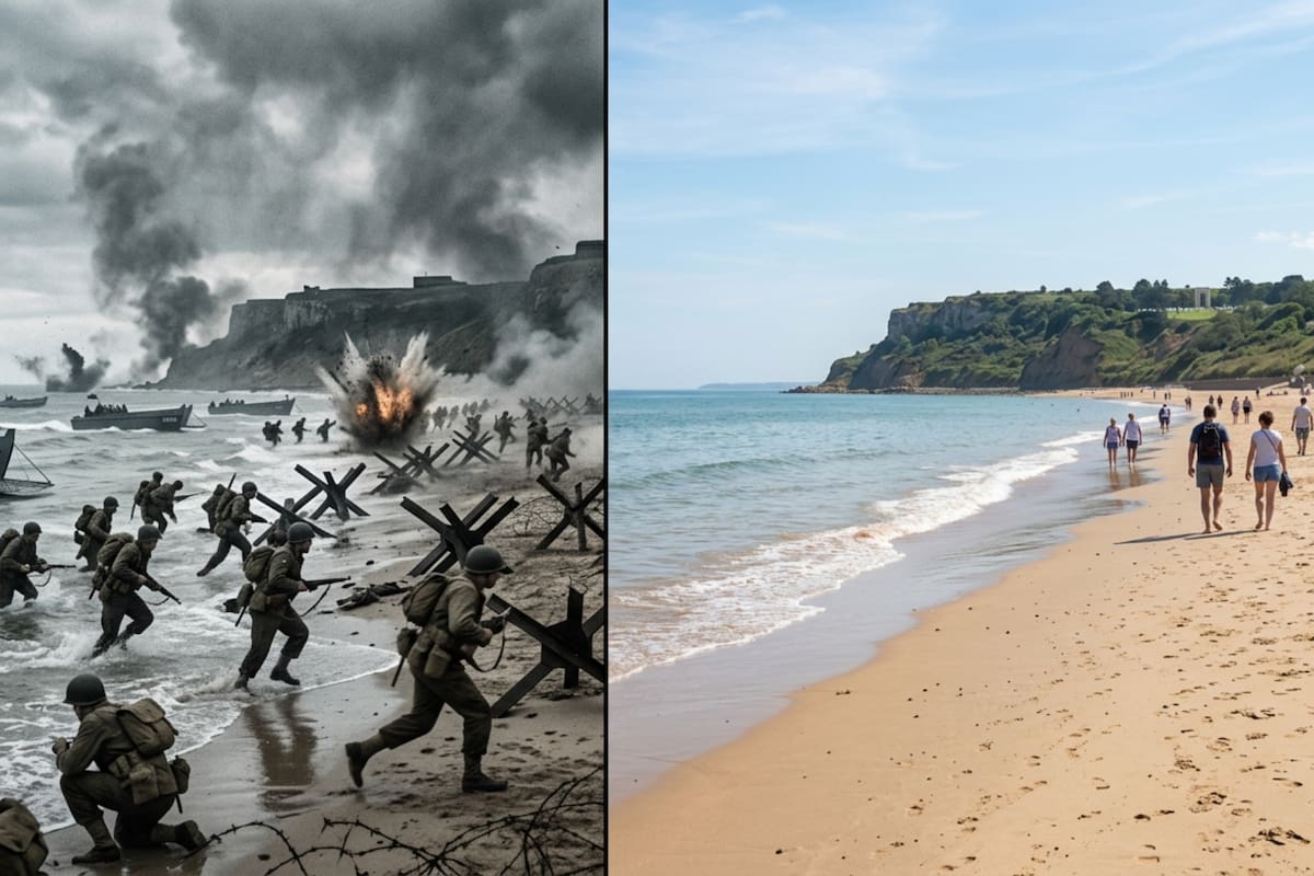 Han pasado 82 años desde el histórico desembarco de Normandía y los científicos descubrieron que la arena de la playa de Omaha todavía mantiene un cuatro por ciento de metralla pura enterrada bajo los pies de los turistas