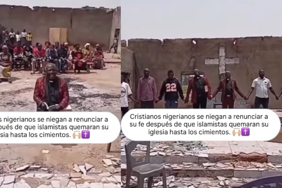 “Alaban en los escombros”: cristianos en Nigeria se niegan a renunciar a su fe tras el incendio de su iglesia por islamistas