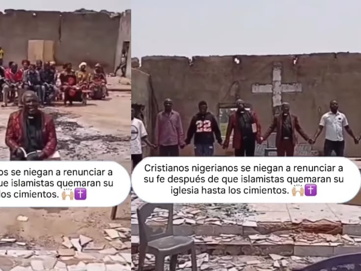 “Alaban en los escombros”: cristianos en Nigeria se niegan a renunciar a su fe tras el incendio de su iglesia por islamistas