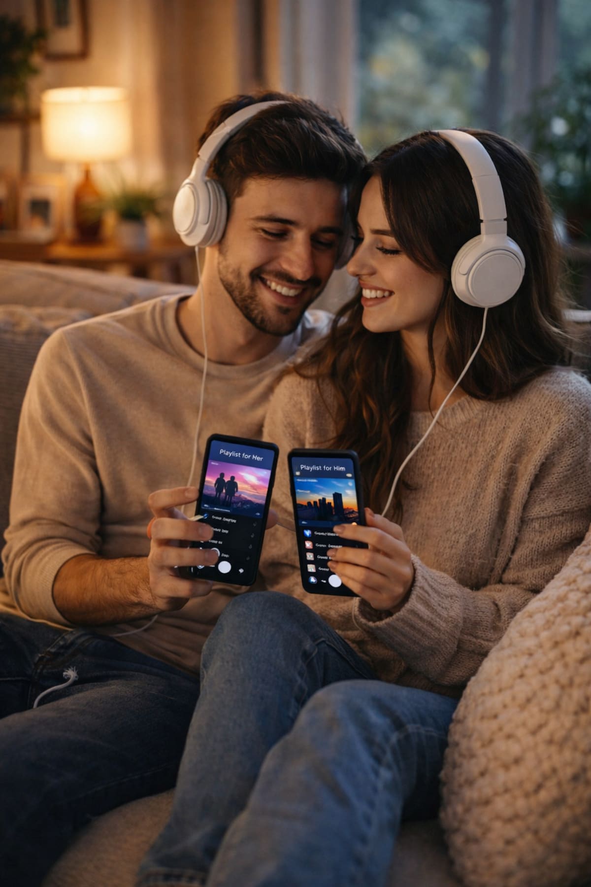 Escuchar música juntos y hacer el momento especial.