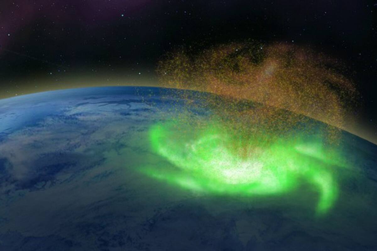 Observan por primera vez un huracán espacial