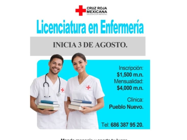 Cruz Roja busca conformar la primera generación de enfermeros en Mexicali