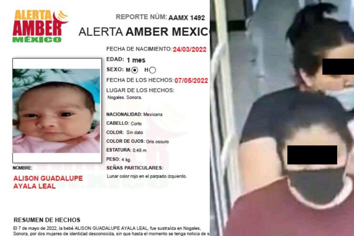 Robo de bebé Alison en Nogales: Secuestradoras intentaron cruzar la frontera con la menor