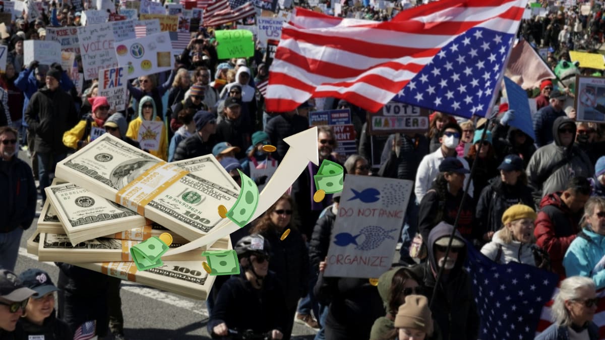 “No Kings” reúne miles en EEUU en protestas contra Trump con más de 3,200 movilizaciones y participación de red de 500 grupos con ingresos por 3,000 millones de dólares, revela investigación