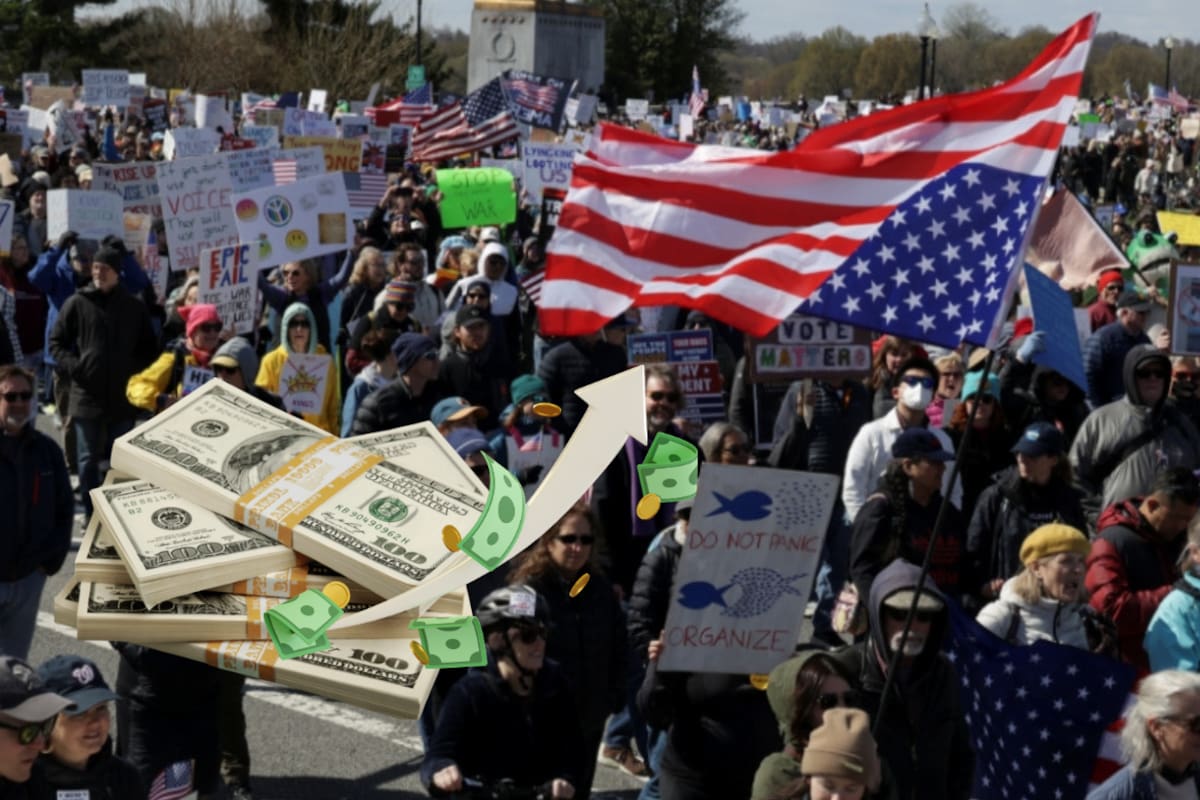 “No Kings” reúne miles en EEUU en protestas contra Trump con más de 3,200 movilizaciones y participación de red de 500 grupos con ingresos por 3,000 millones de dólares, revela investigación