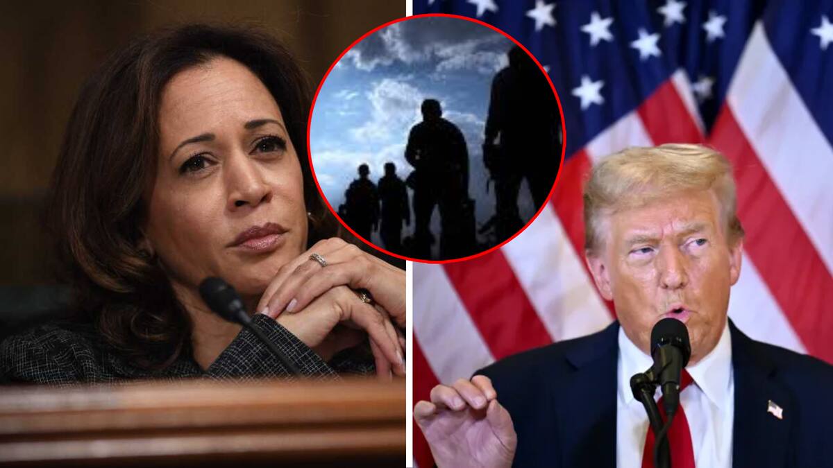 Trump reacciona a las acusaciones de Kamala Harris, defendiendo su gestión migratoria y criticando la actual política fronteriza. FOTO: Especial