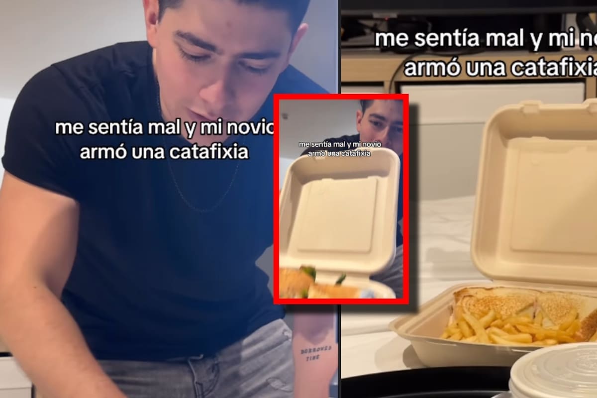 “Detrás de la puerta 1, un sándwich Montecristo”: Joven le hace una catafixia a su novia con diferentes comidas para subirle el ánimo