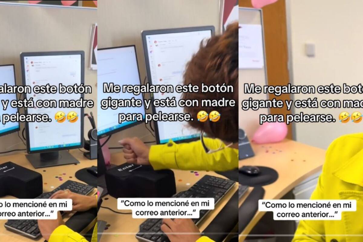 Joven recibe extraño y cómico regalo de cumpleaños por sus compañeros de oficina (VIDEO)