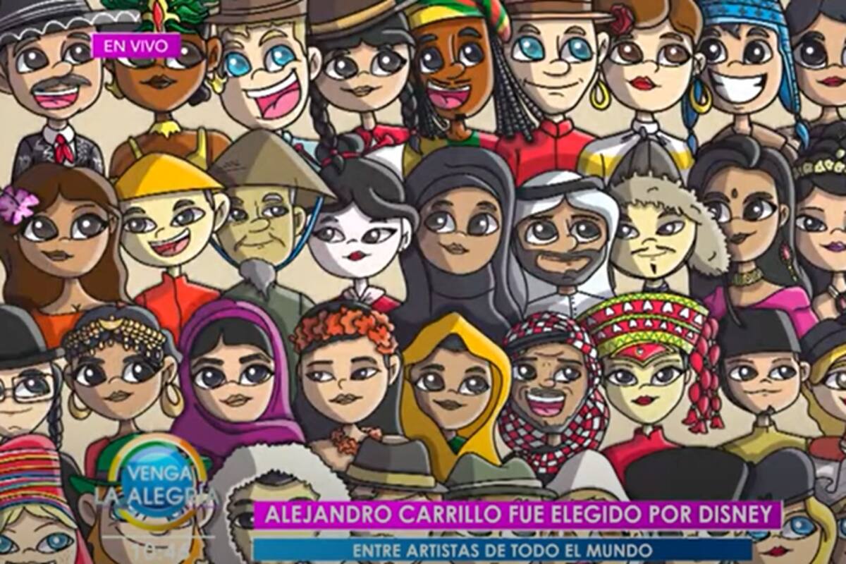 Joven ilustrador de Coahuila atrae la atención de Disney con una de sus obras sobre la paz mundial