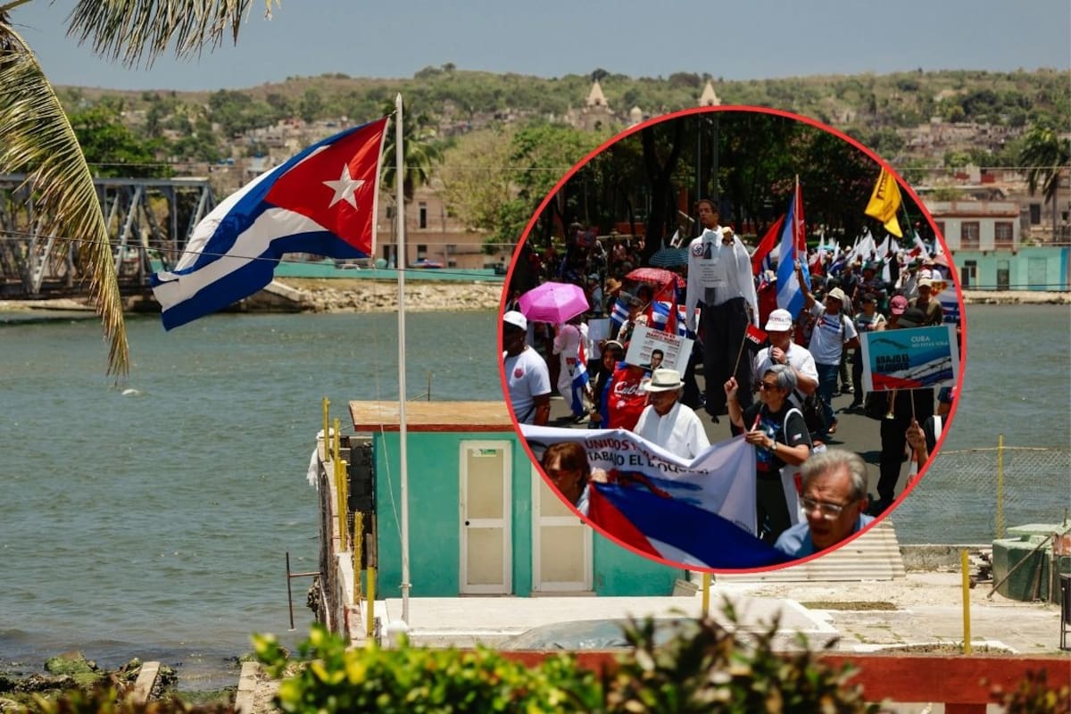Colectivos en favor de Cuba marchan en la Ciudad de México para exigir el fin del bloqueo estadounidense y la reanudación del envío de petróleo mexicano a la isla