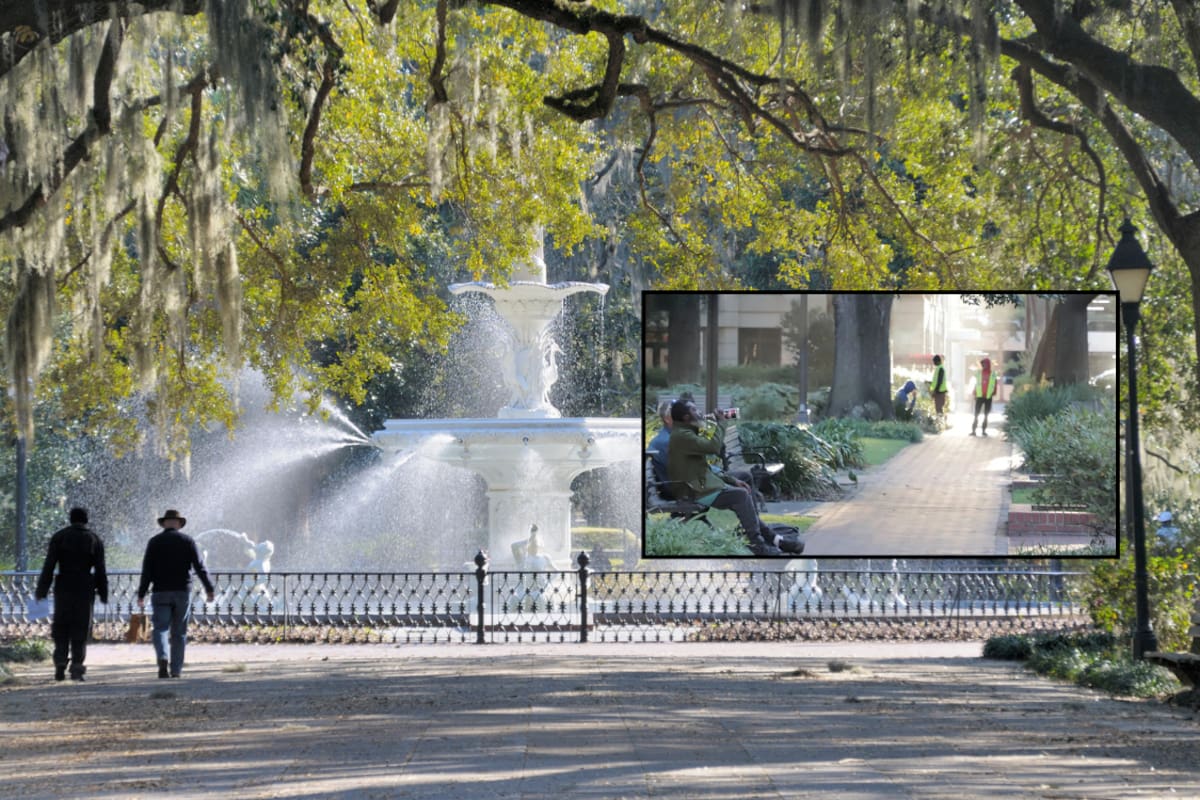 Georgia intenta recuperar su centro histórico ante aumento de campamentos, consumo de drogas y quejas de empresarios, mientras operativos y programas sociales buscan reducir la presencia de personas sin hogar en espacios públicos