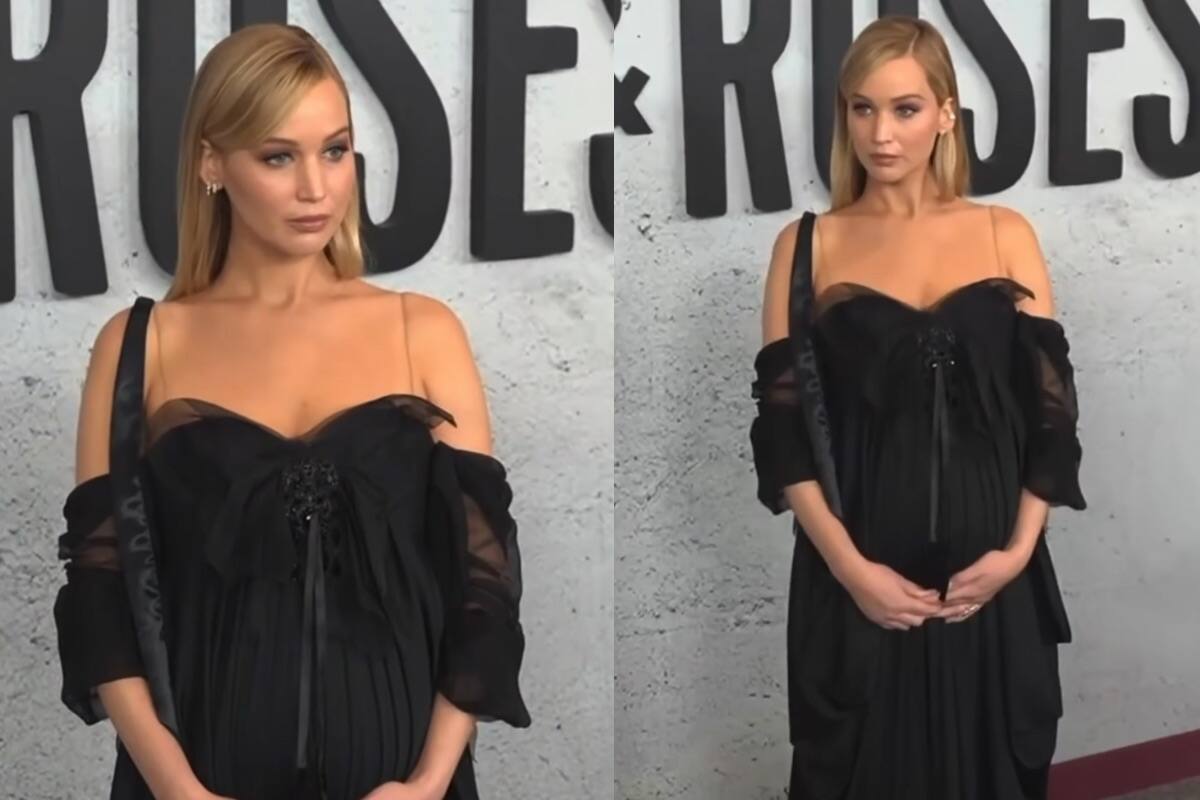 Jennifer Lawrence presume su ‘baby bump’ en la alfombra roja