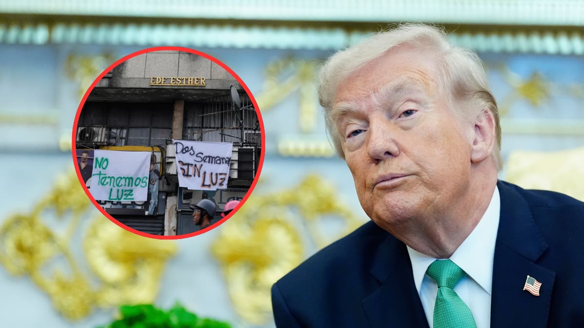Venezolanos protestan pidiendo respuesta a Donald Trump ante crisis eléctrica que también afecta el suministro de agua