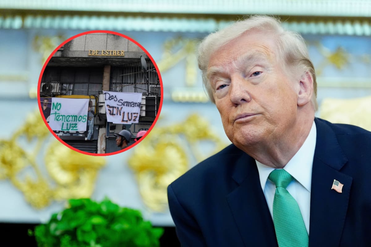 Venezolanos protestan pidiendo respuesta a Donald Trump ante crisis eléctrica que también afecta el suministro de agua