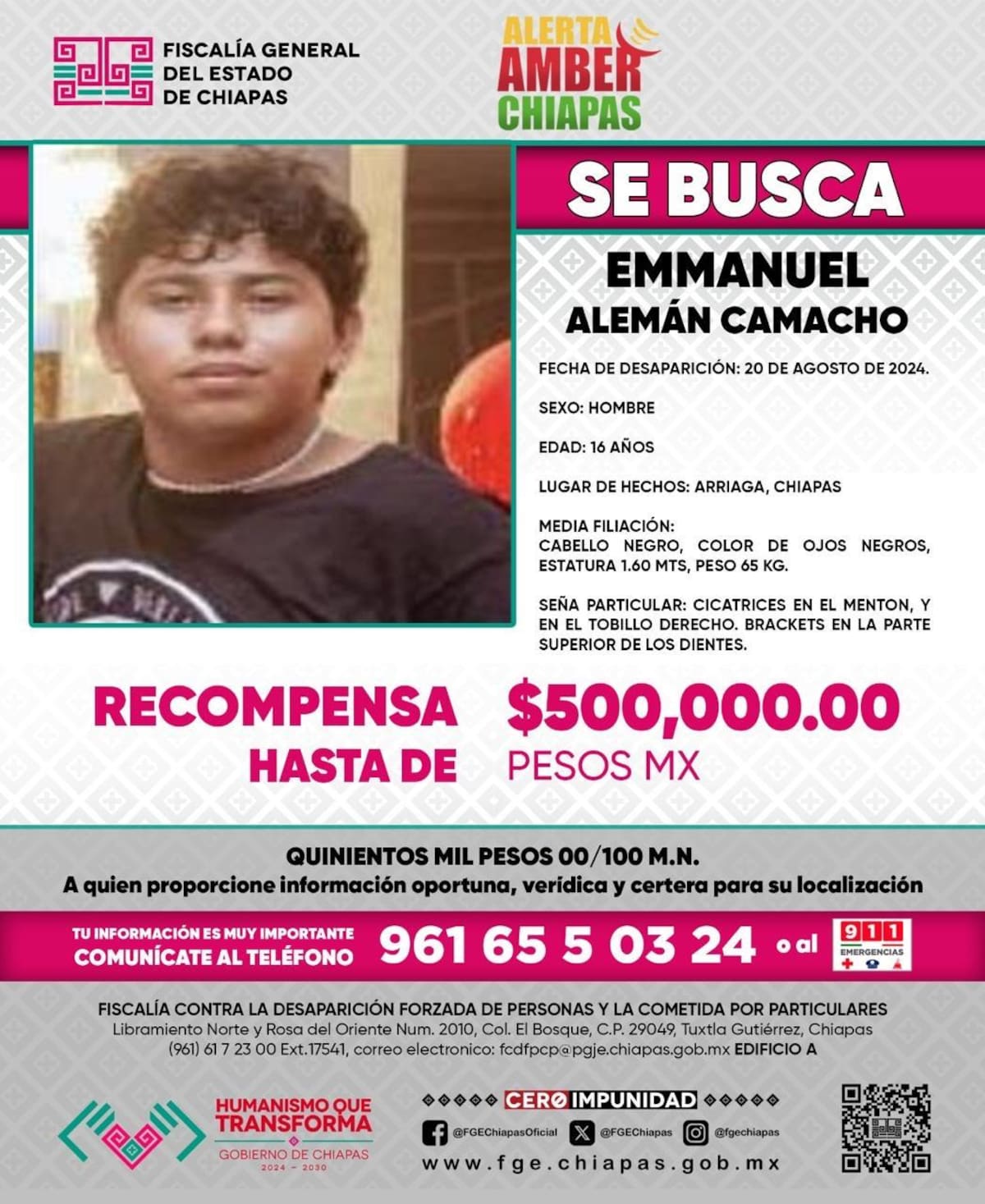 Realizaron una jornada con la esperanza de que alguien pueda brindar alguna información. Foto: Cortesia