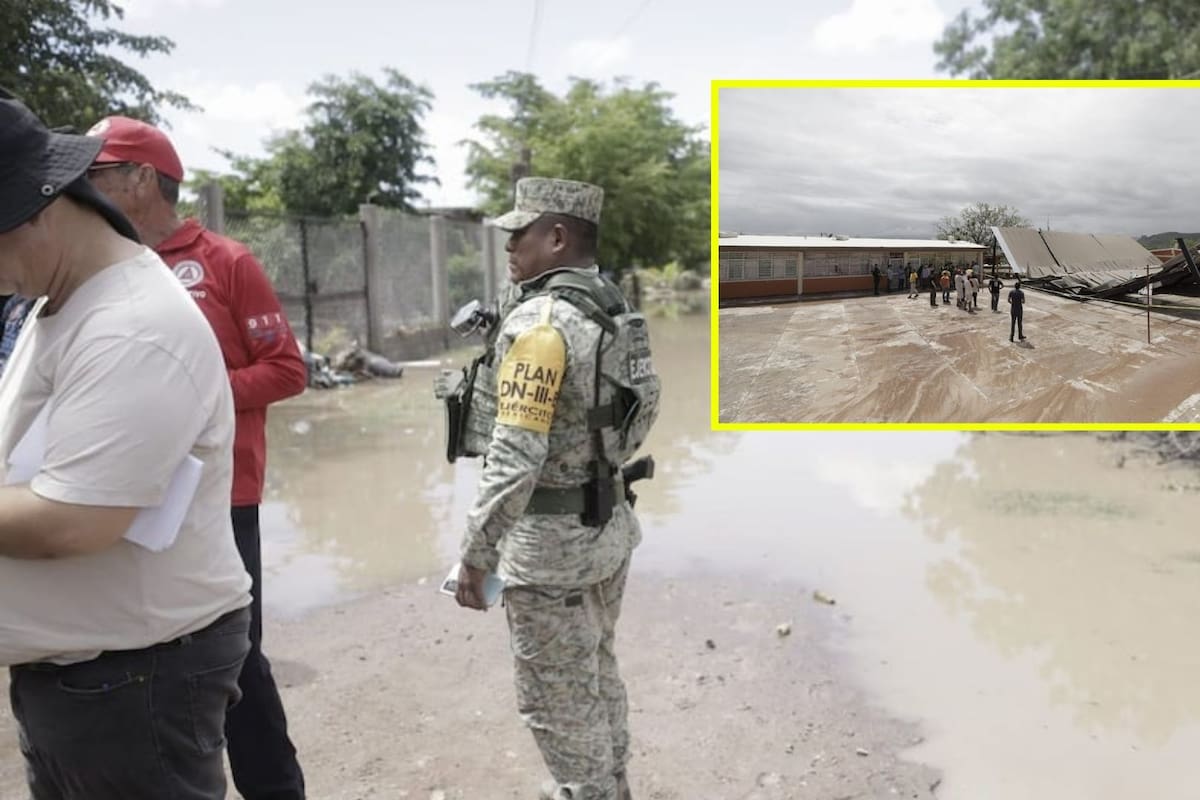 Tormenta tropical Ileana causa estragos en escuela primaria “Justo Sierra” en Guasave